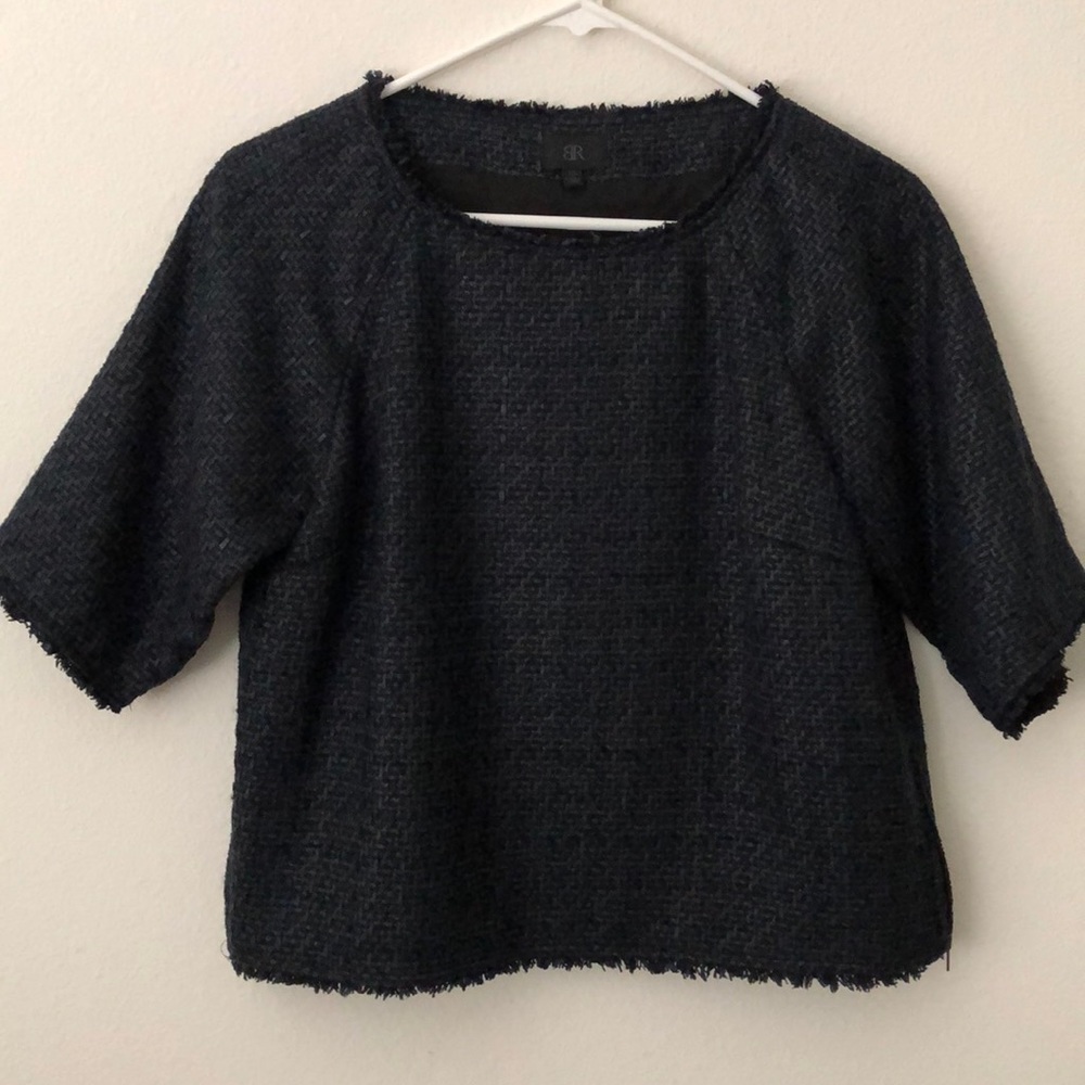 Navy Tweed Banana Republic Top